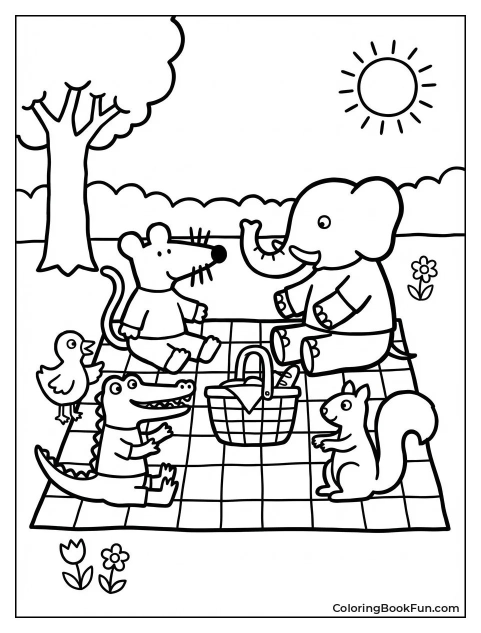 Friends Share Picnic Blanket