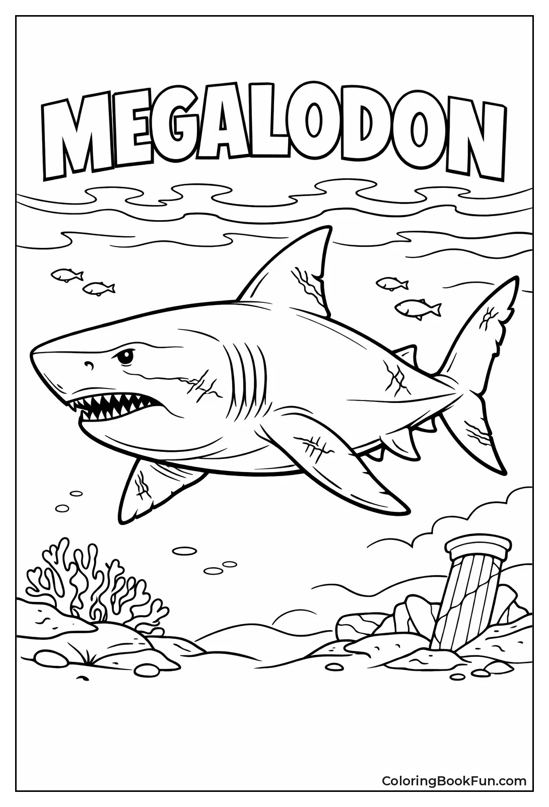 Majestic Megalodon Swims Free