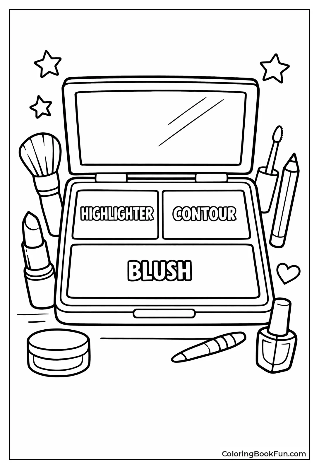 Labeled Palette with Blush