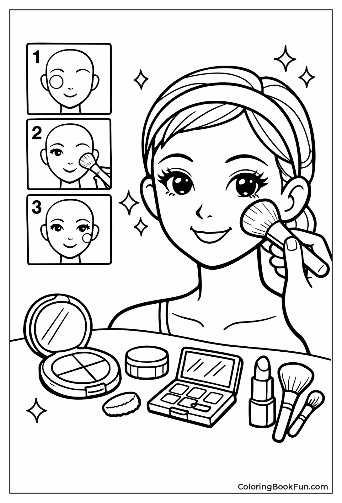 Brush Adding Blush to Cheek