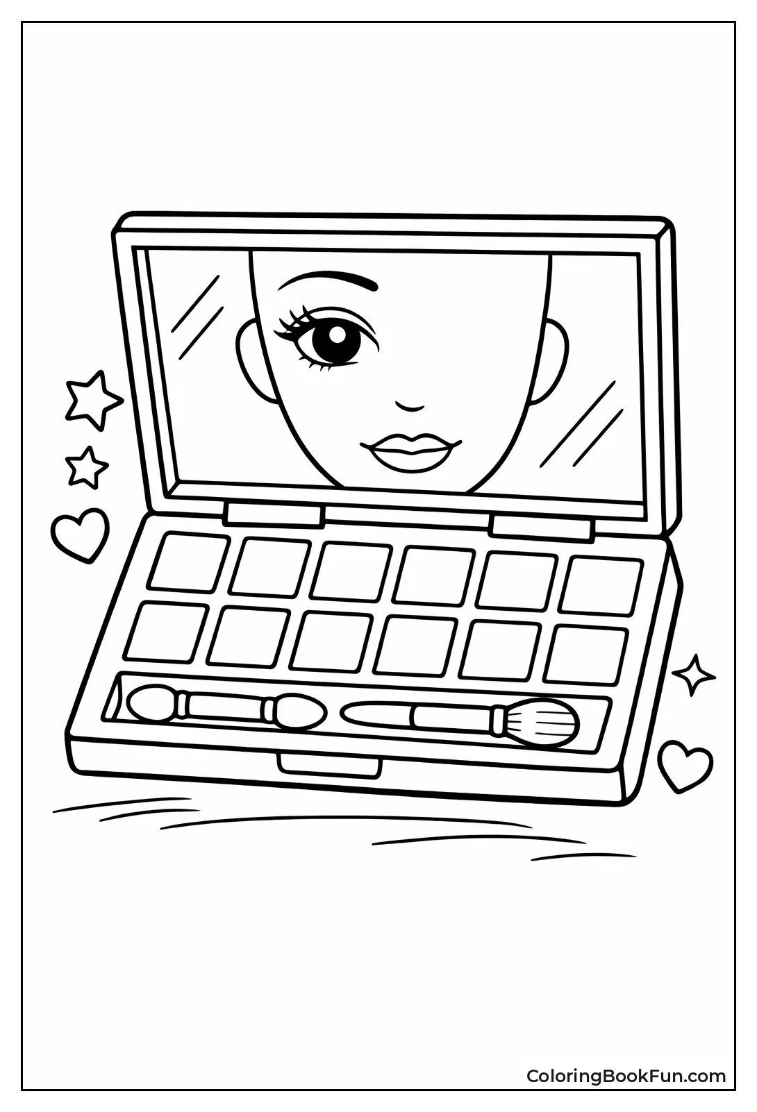 Open Eyeshadow Palette with Shades