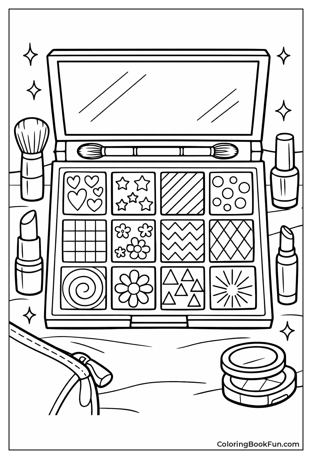 Patterned Eyeshadow Palette with Pans