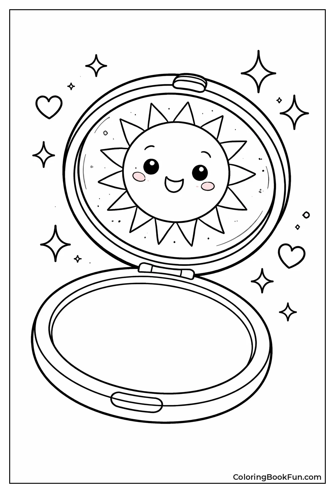 Mirror Reflecting Smiling Sun