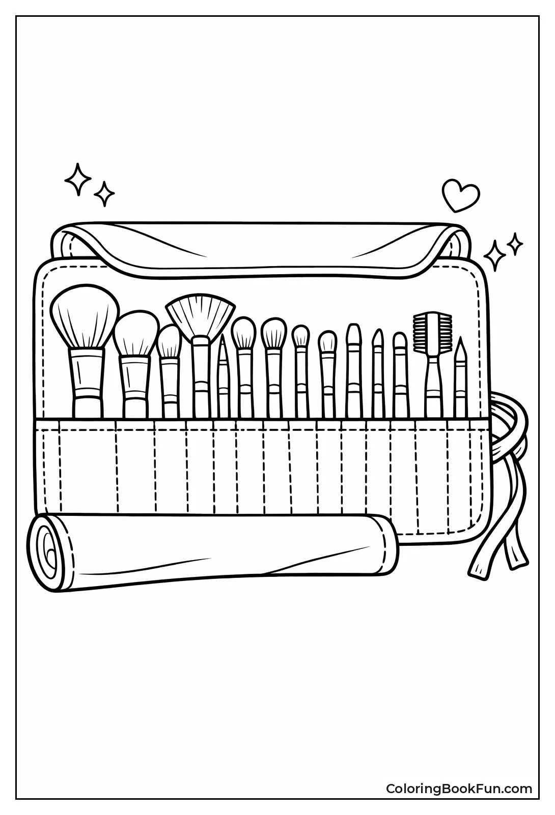 Roll-Up Pouch of Brushes