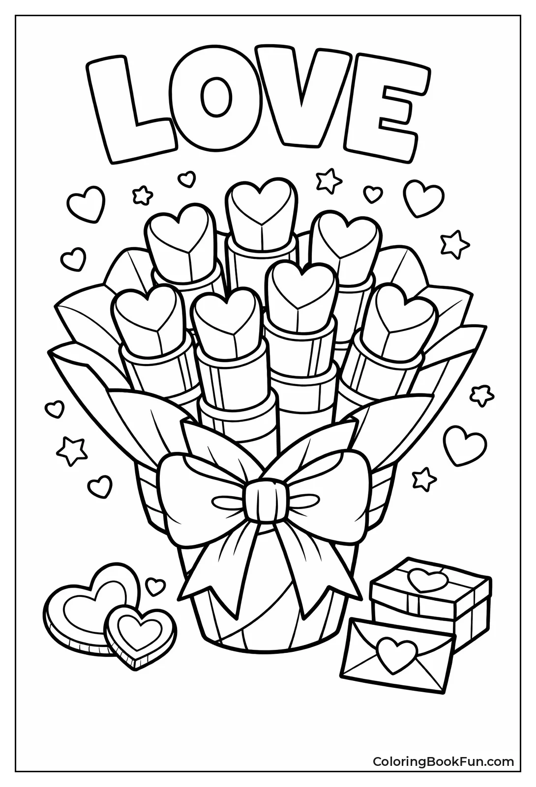 Heart Lipsticks in Bouquet