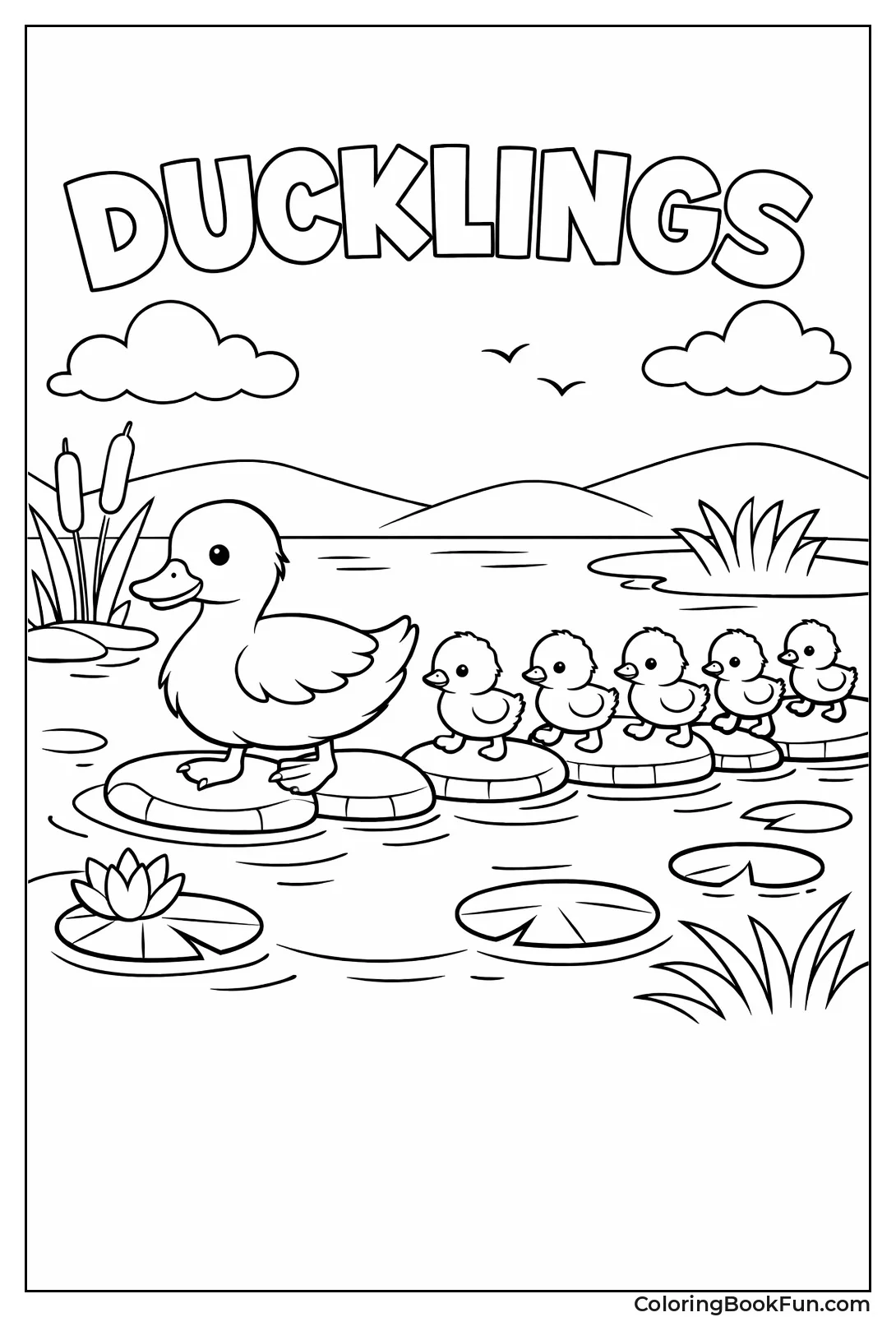 Mama Duck with Ducklings