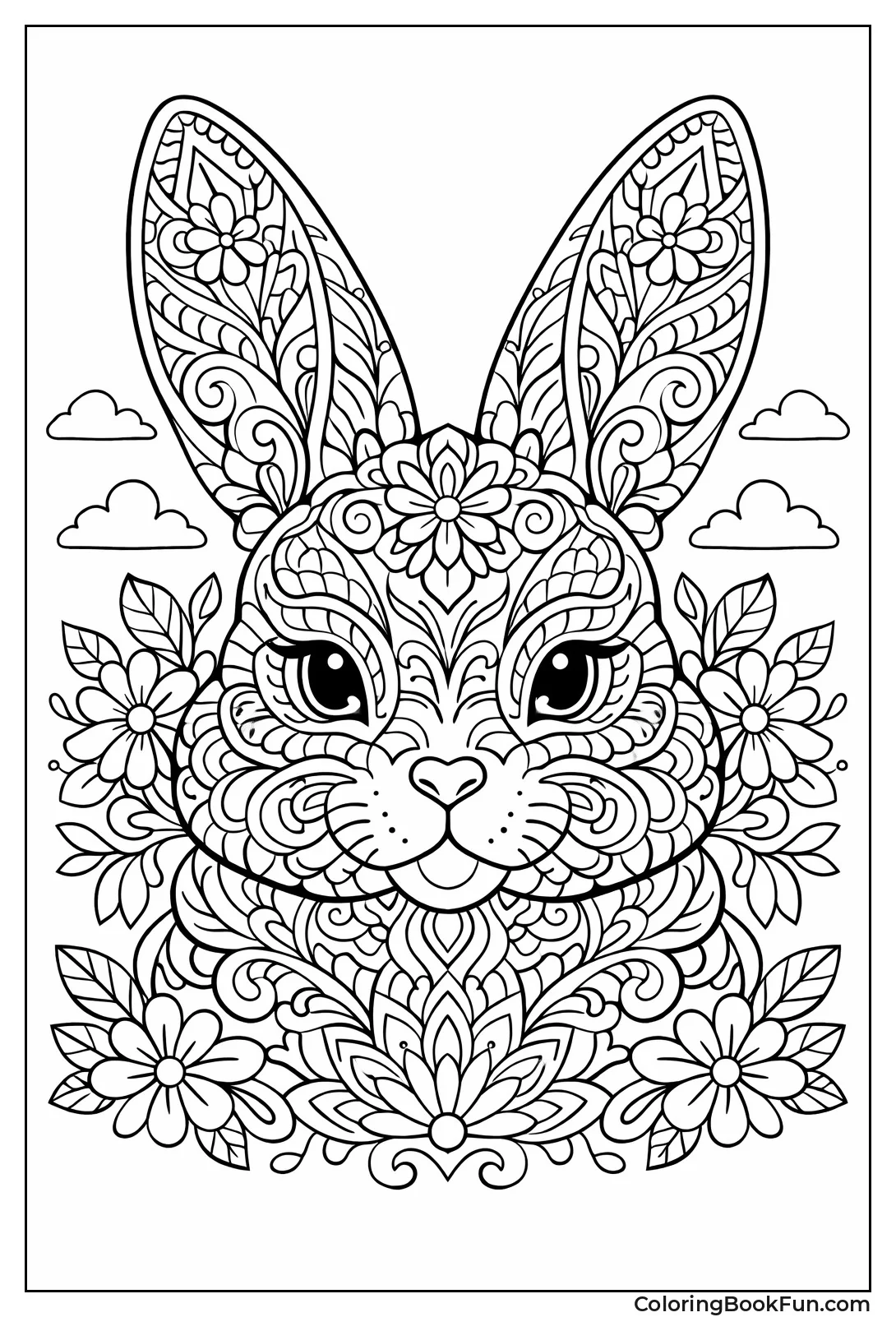 Mandala Bunny Head Pattern