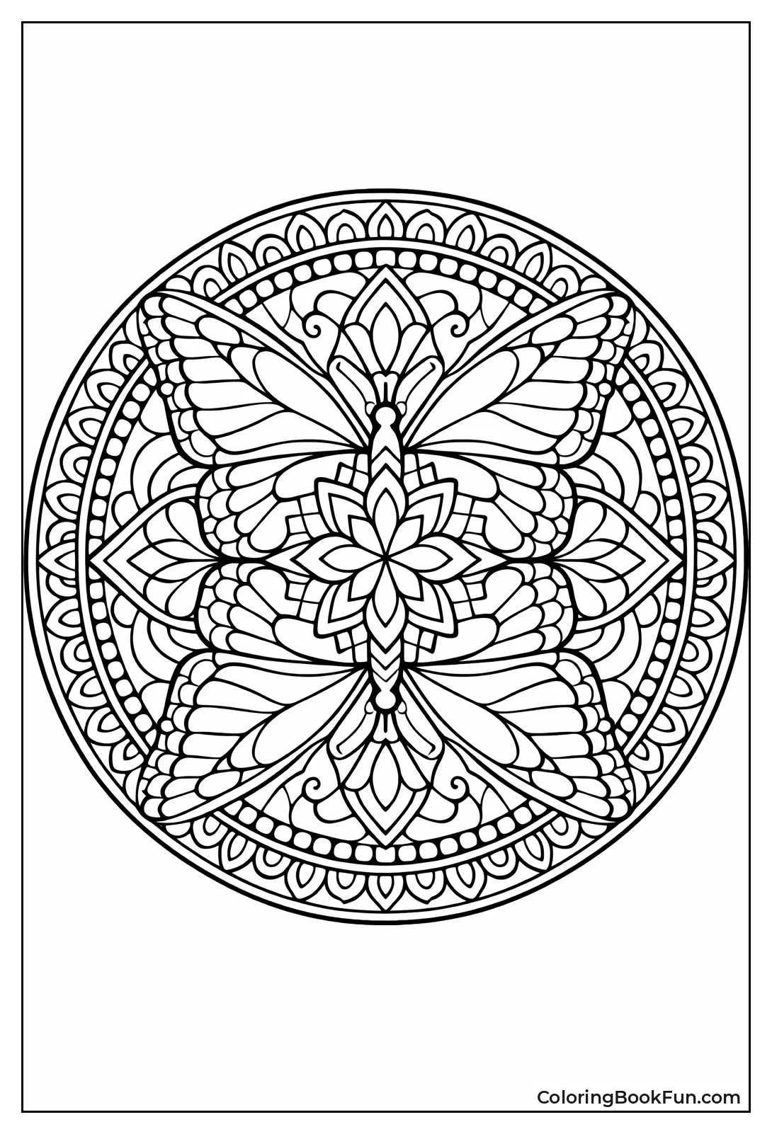 Butterfly Wings Kaleidoscope Mirror