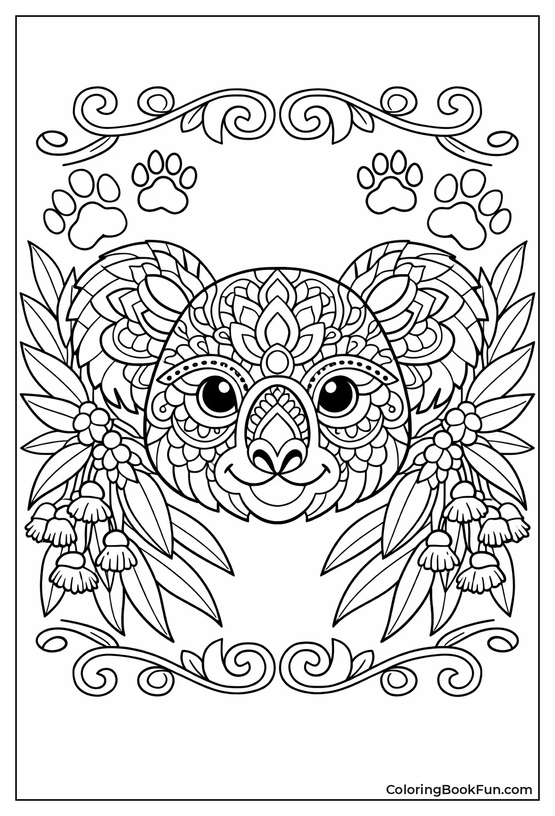 Mandala Koala Head Design