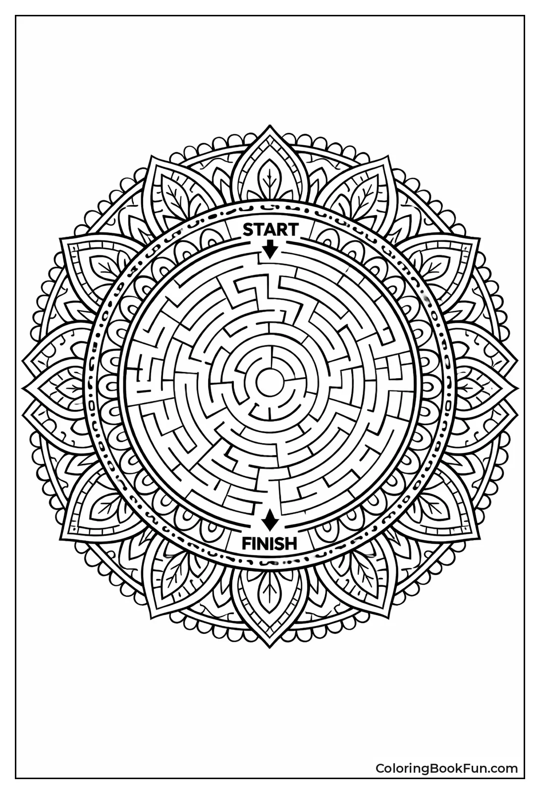 Mandala Circles Maze Art