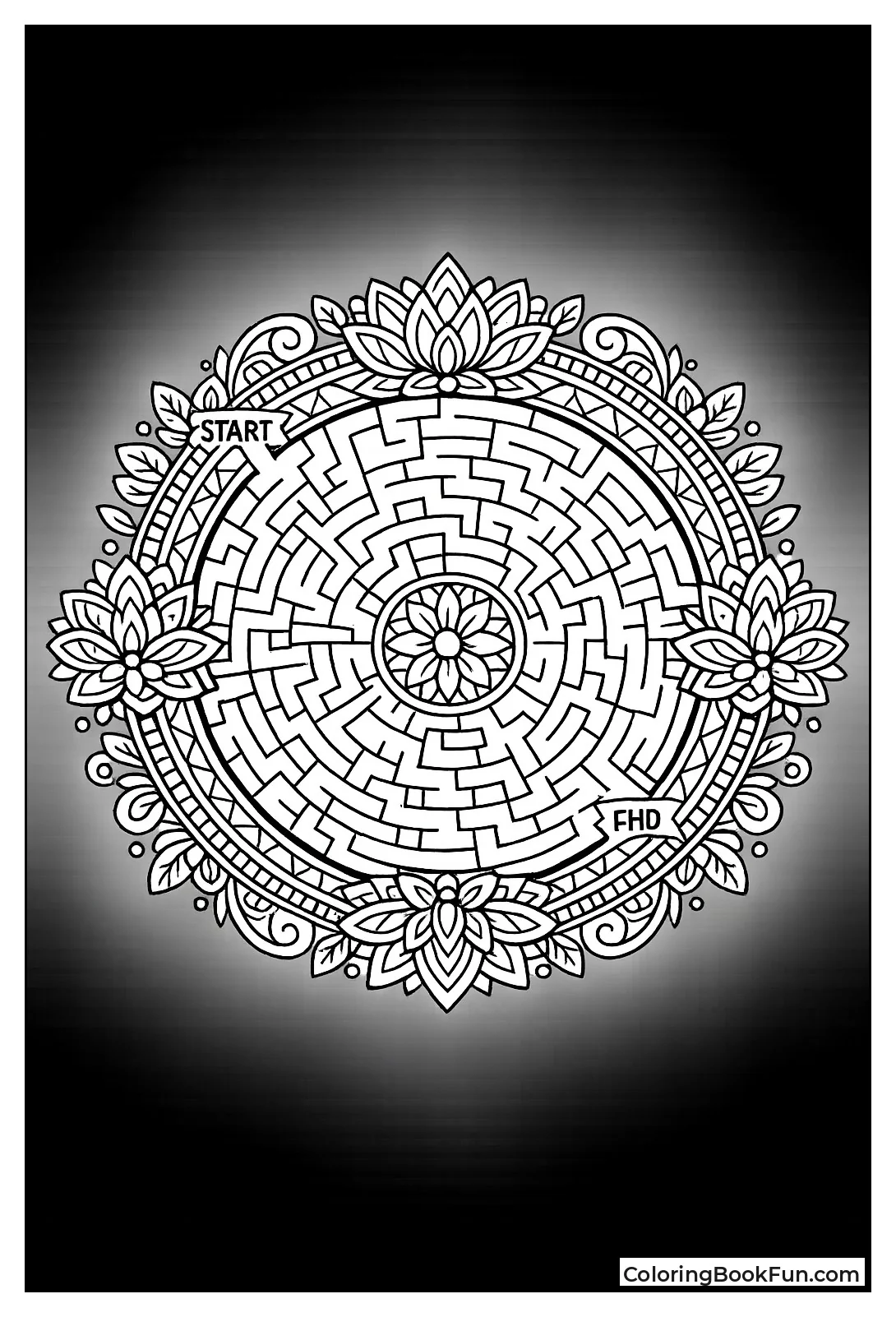 Mandala Circles Maze Art