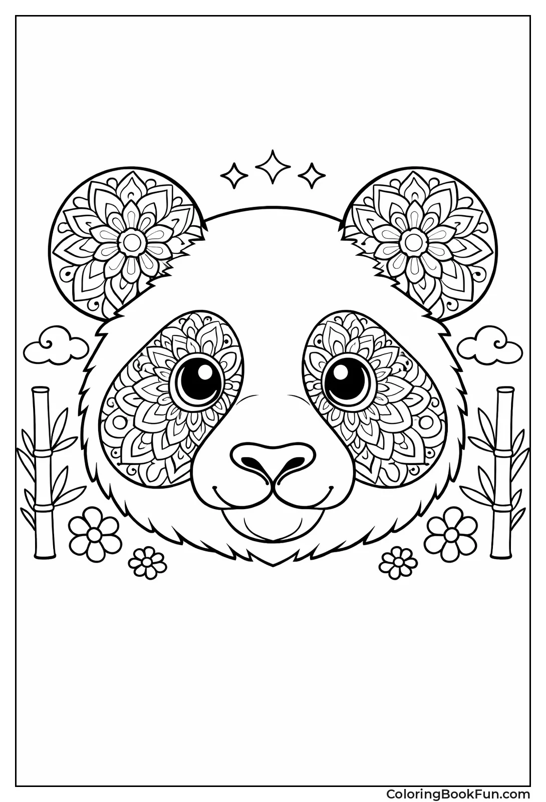 Mandala Panda Head Design