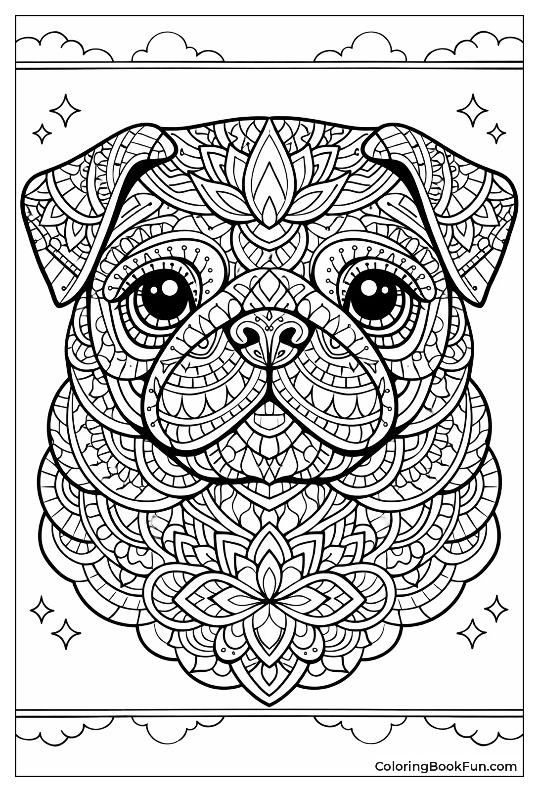 Mandala Pug Face Pattern