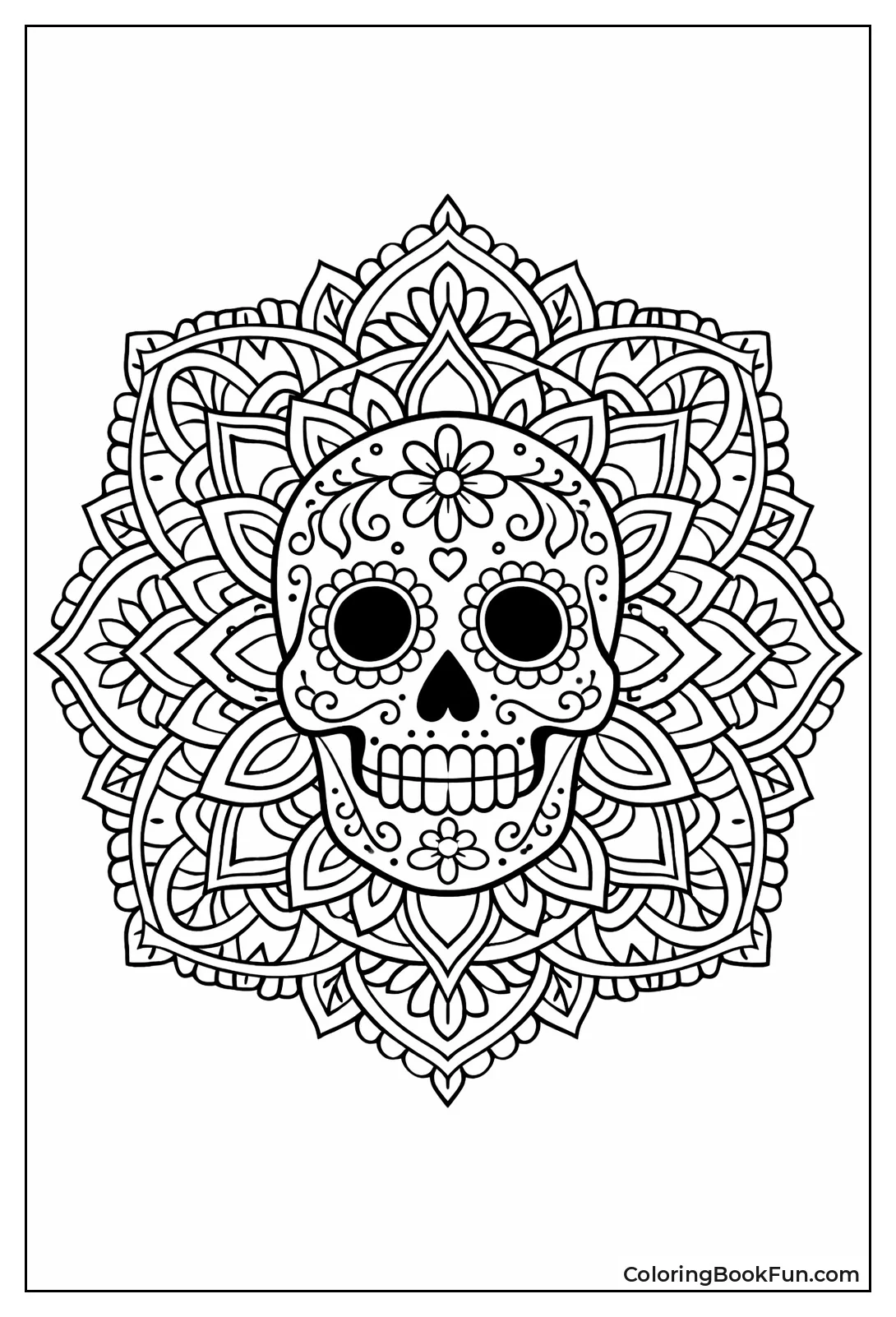 Mandala Skull and Floral Designs