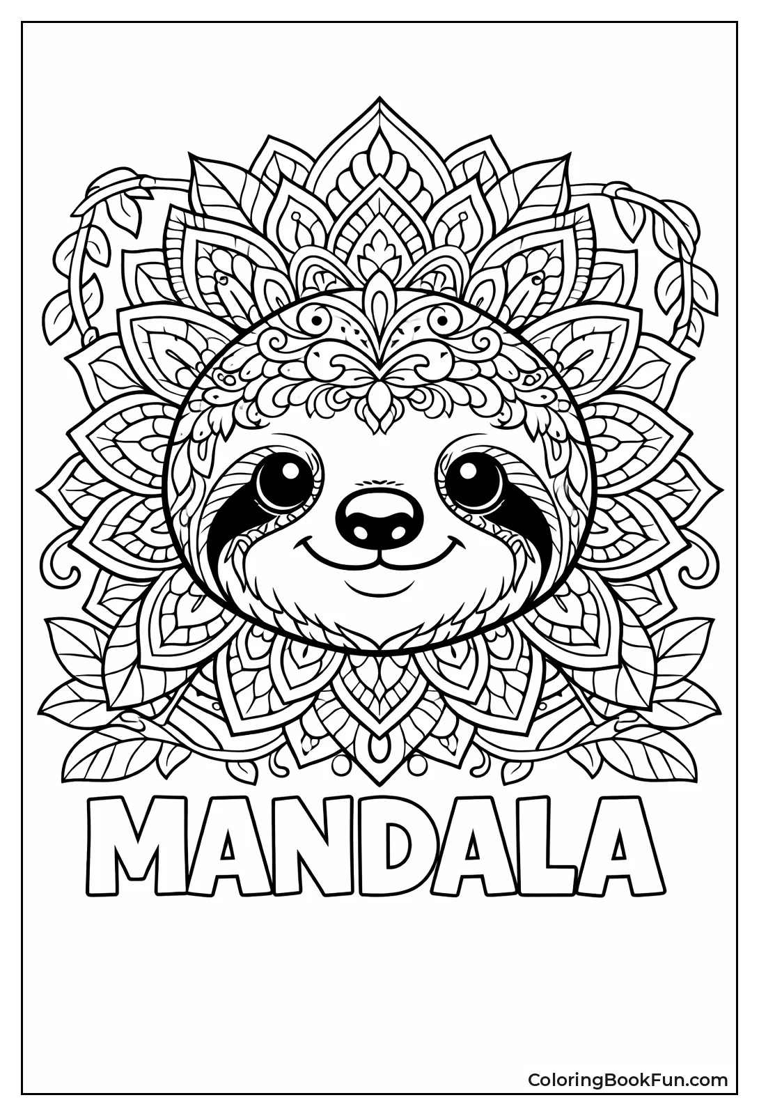 Mandala Sloth Face Pattern