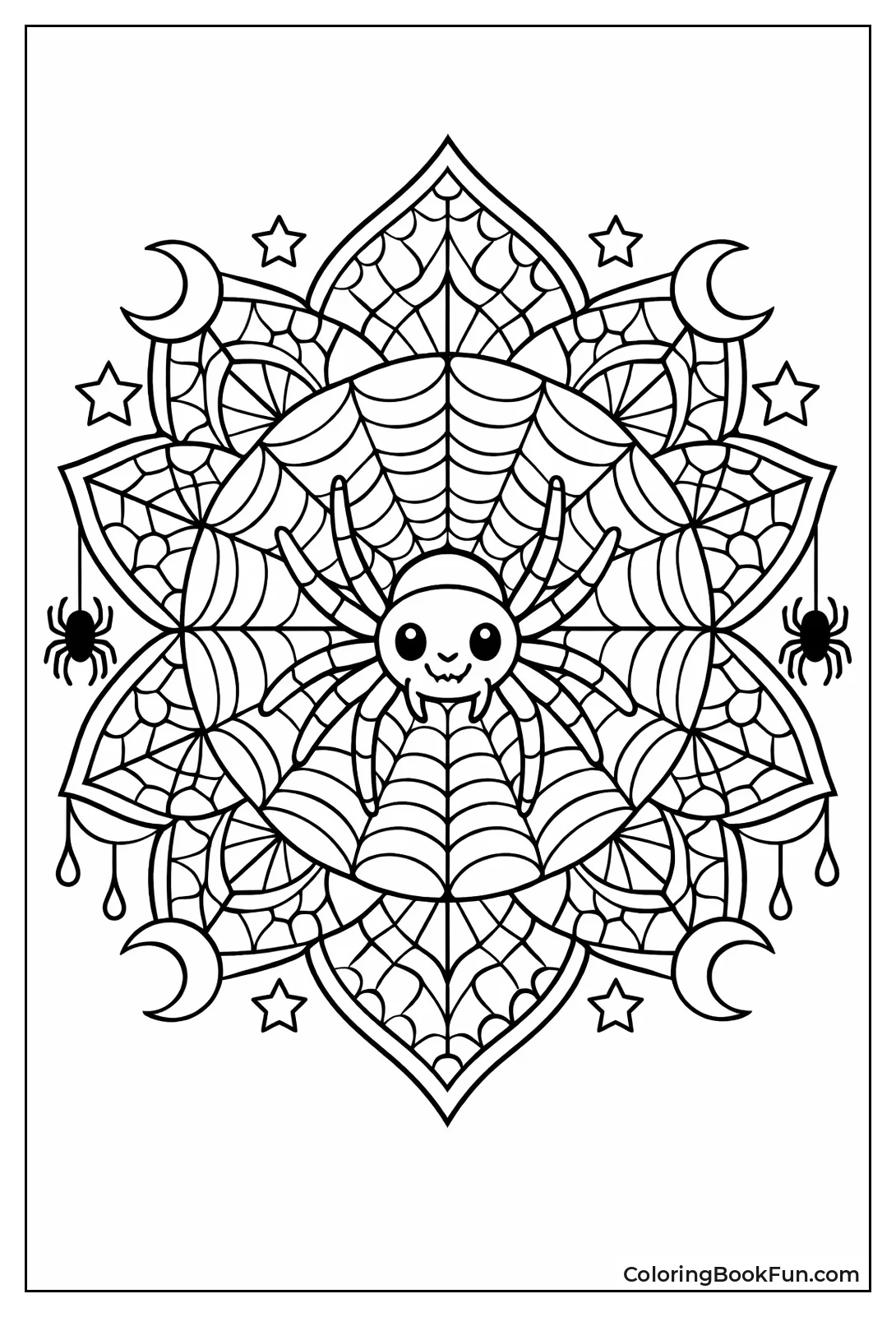 Mandala Spider with Web Patterns