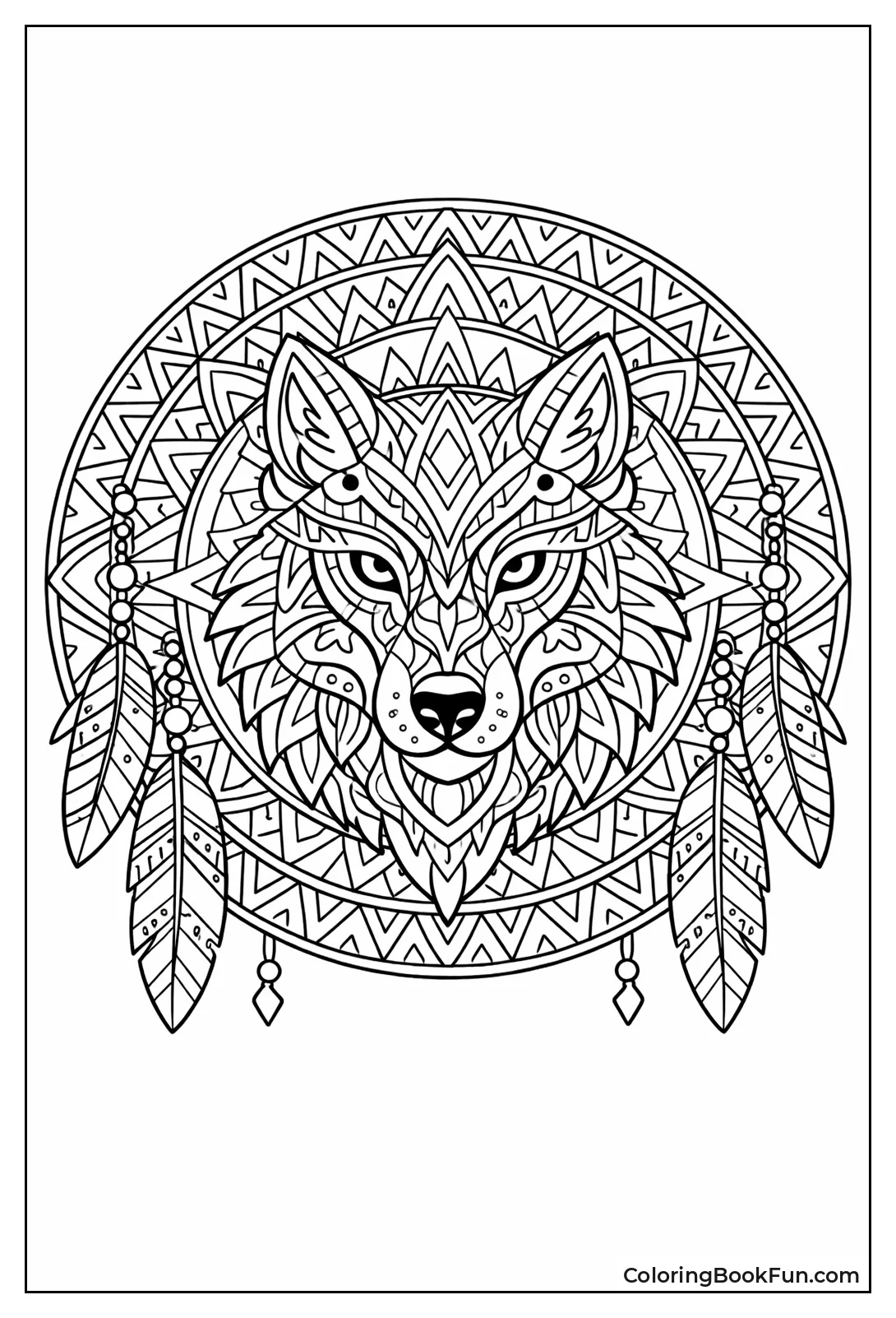 Tribal Wolf Head Centers