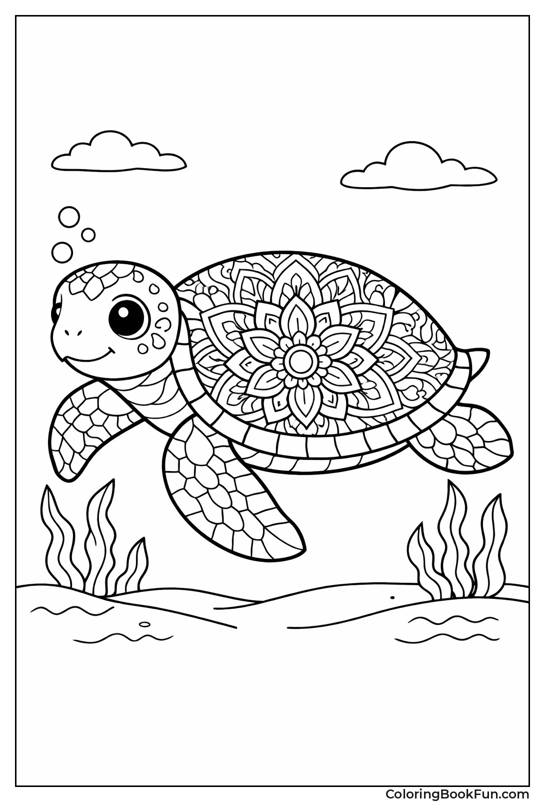 Mandala Turtle Shell Design