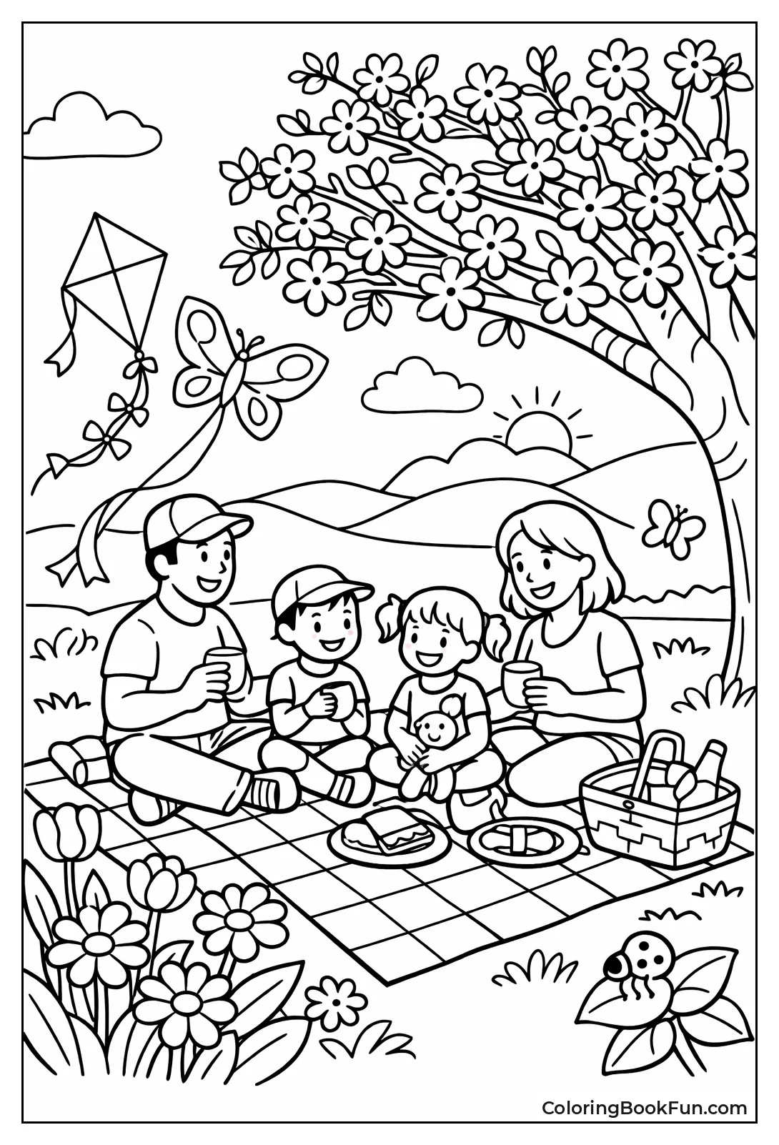 Family Picnics under Tree