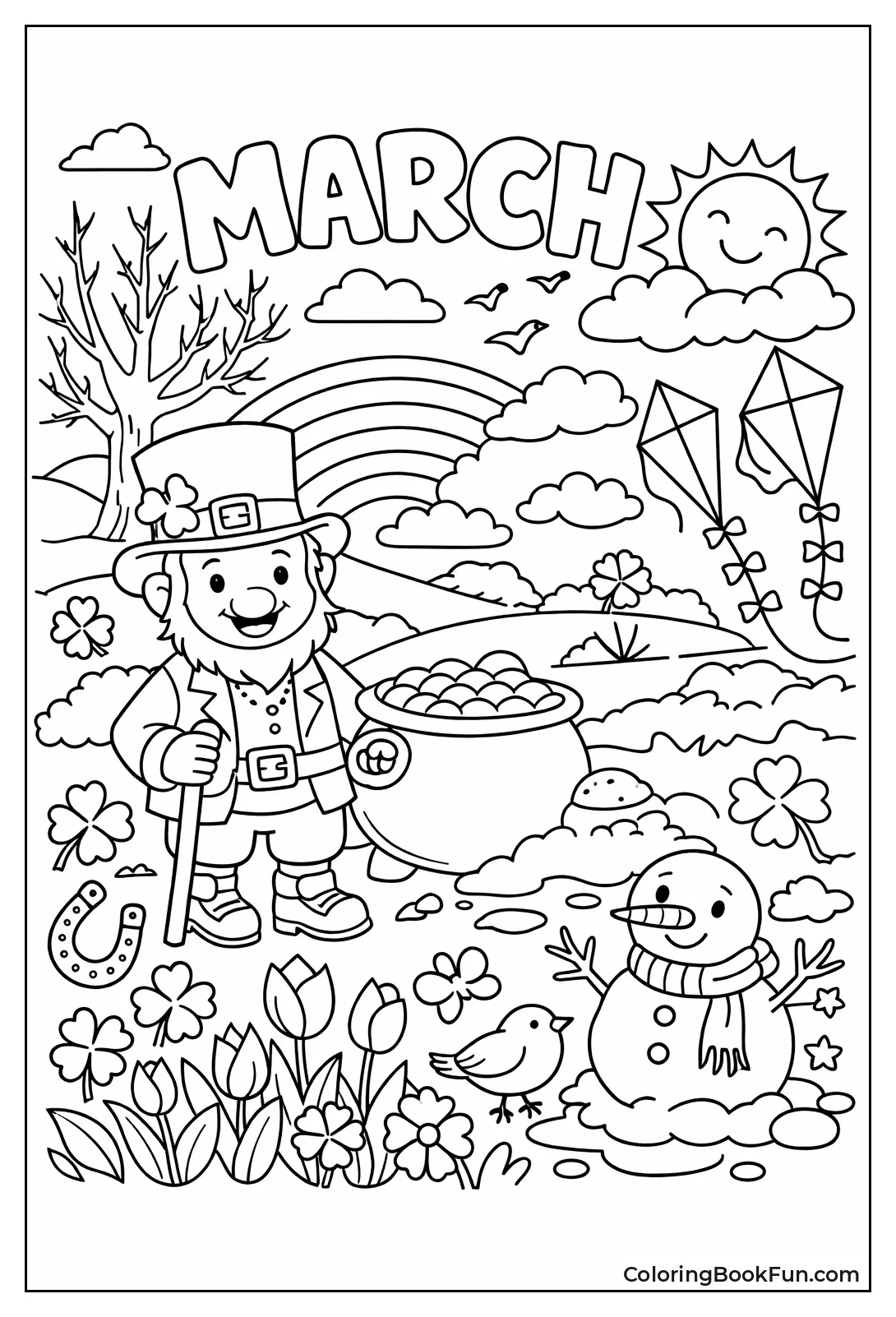 Shamrocks Dance with Spring Flowers