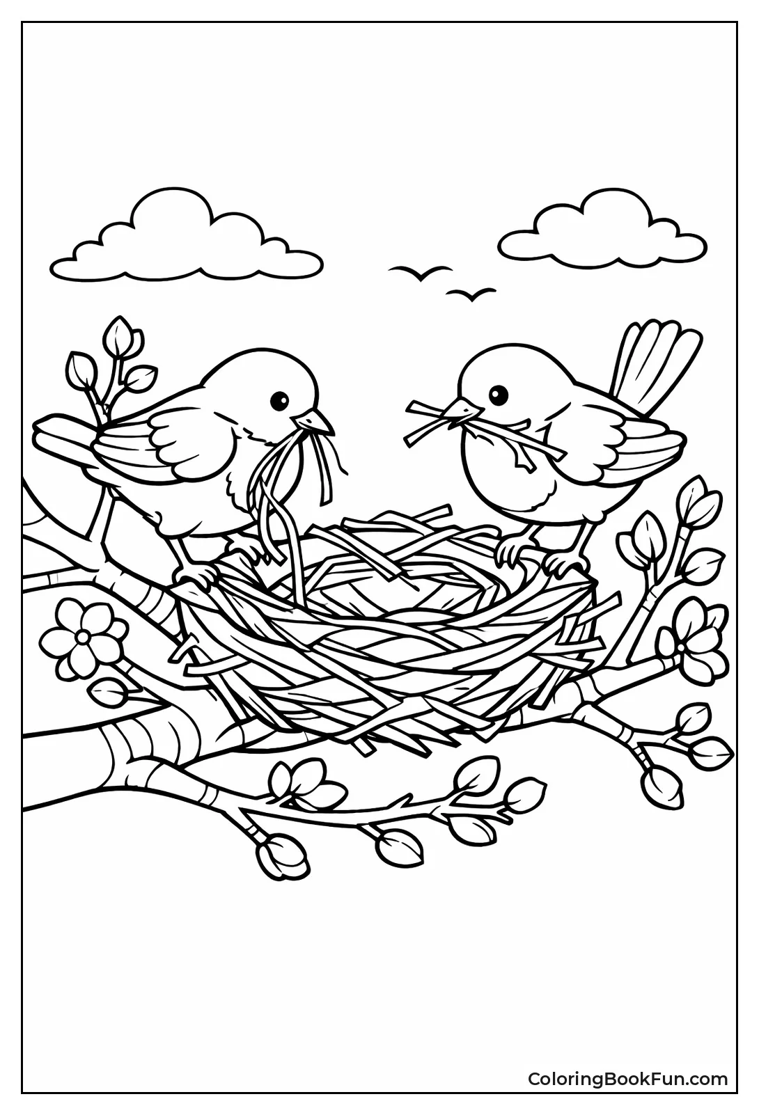 Robins Weave Tree Nest