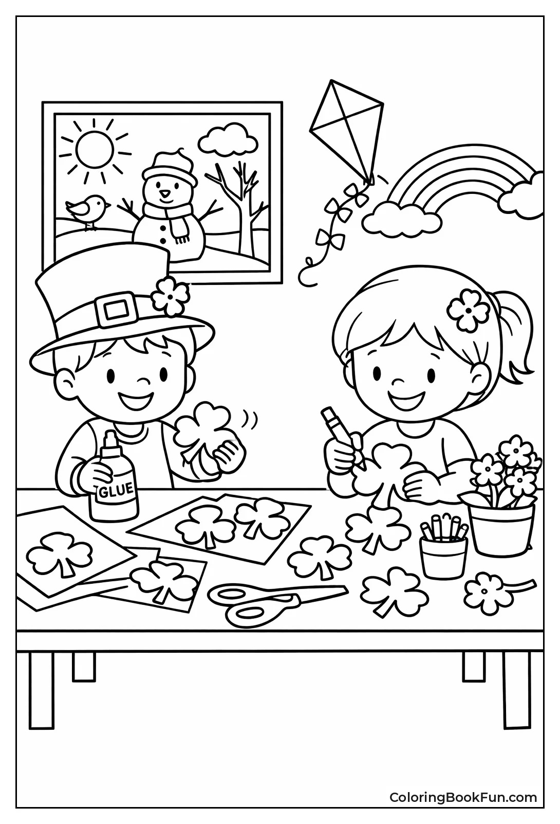 Kids Craft Shamrock Decorations