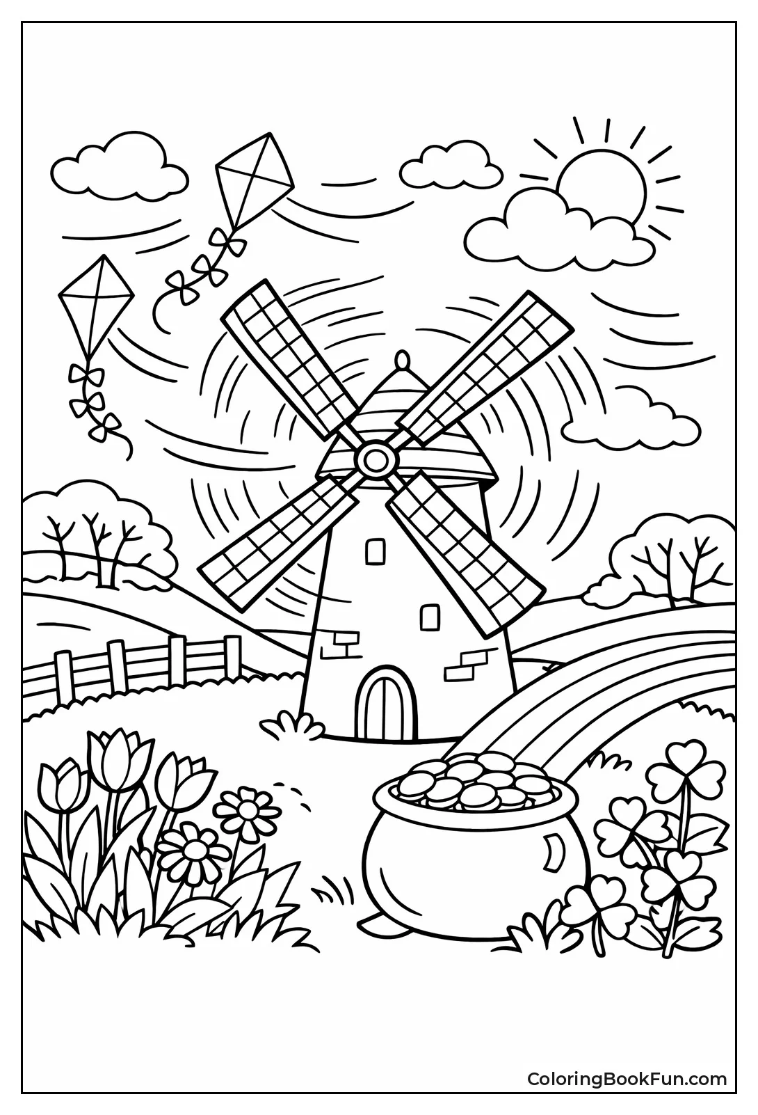 Windmill Turns in Breeze