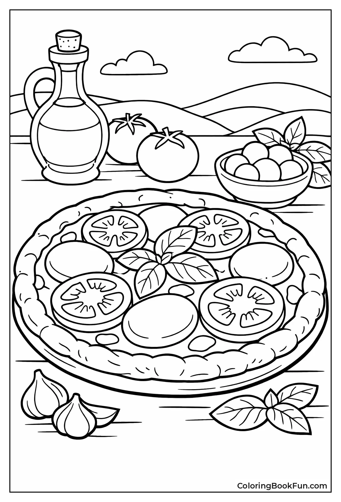 Margherita Pizza with Basil Tomatoes