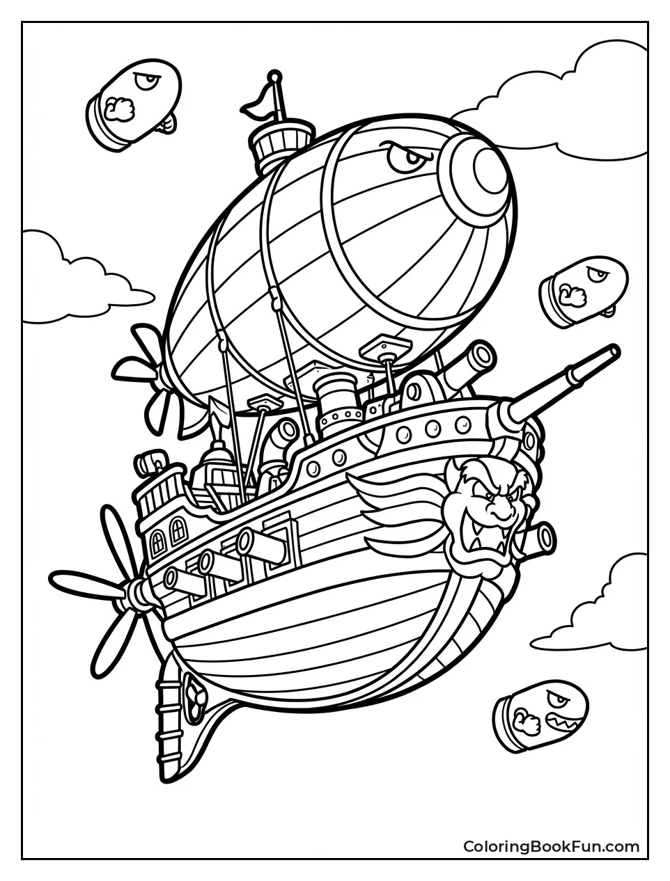 Bowser Commands Giant Airship