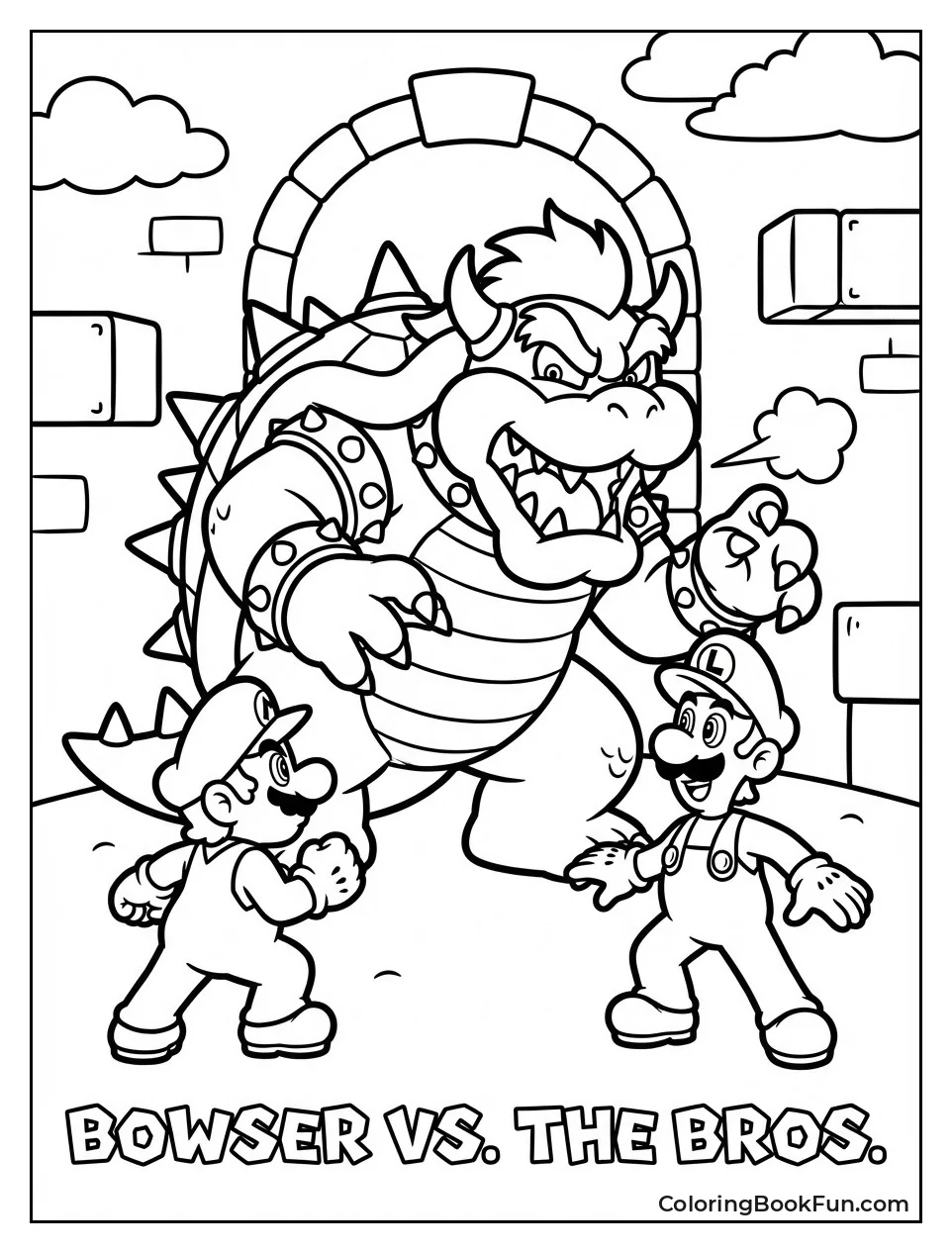 Bowser Towers over Mario Bros