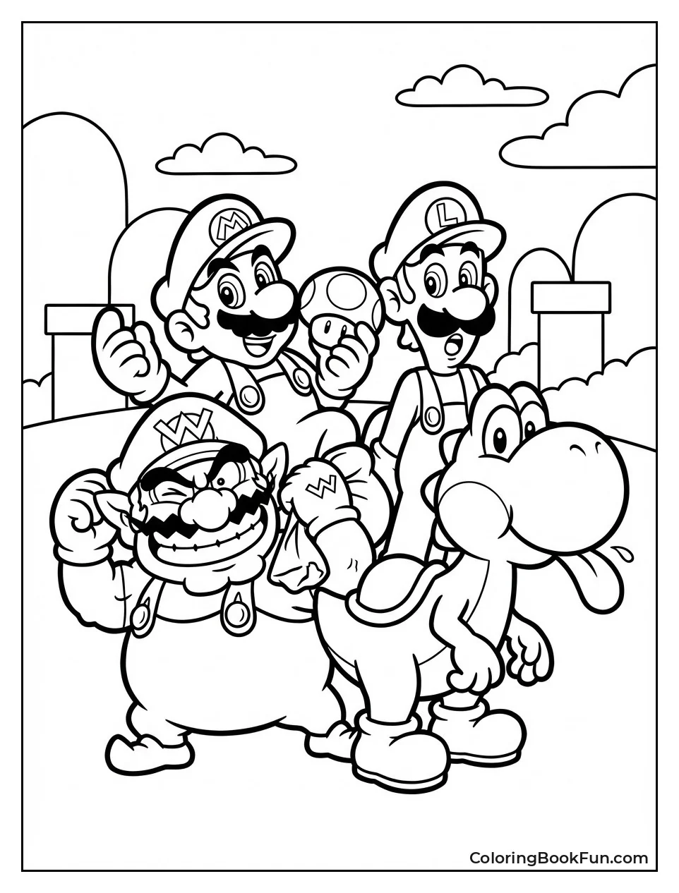 Mario Brothers with Yoshi