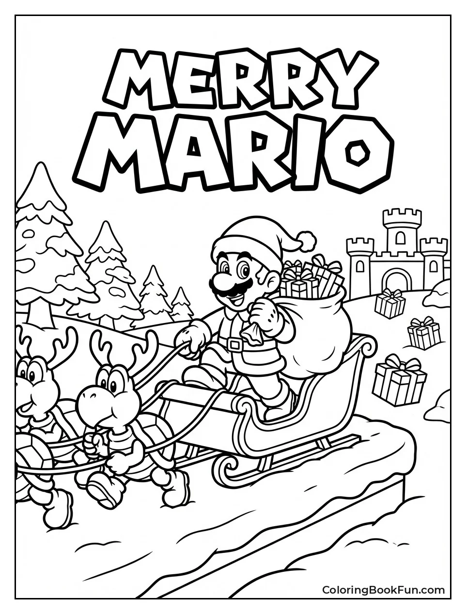 Santa Mario Delivers Presents