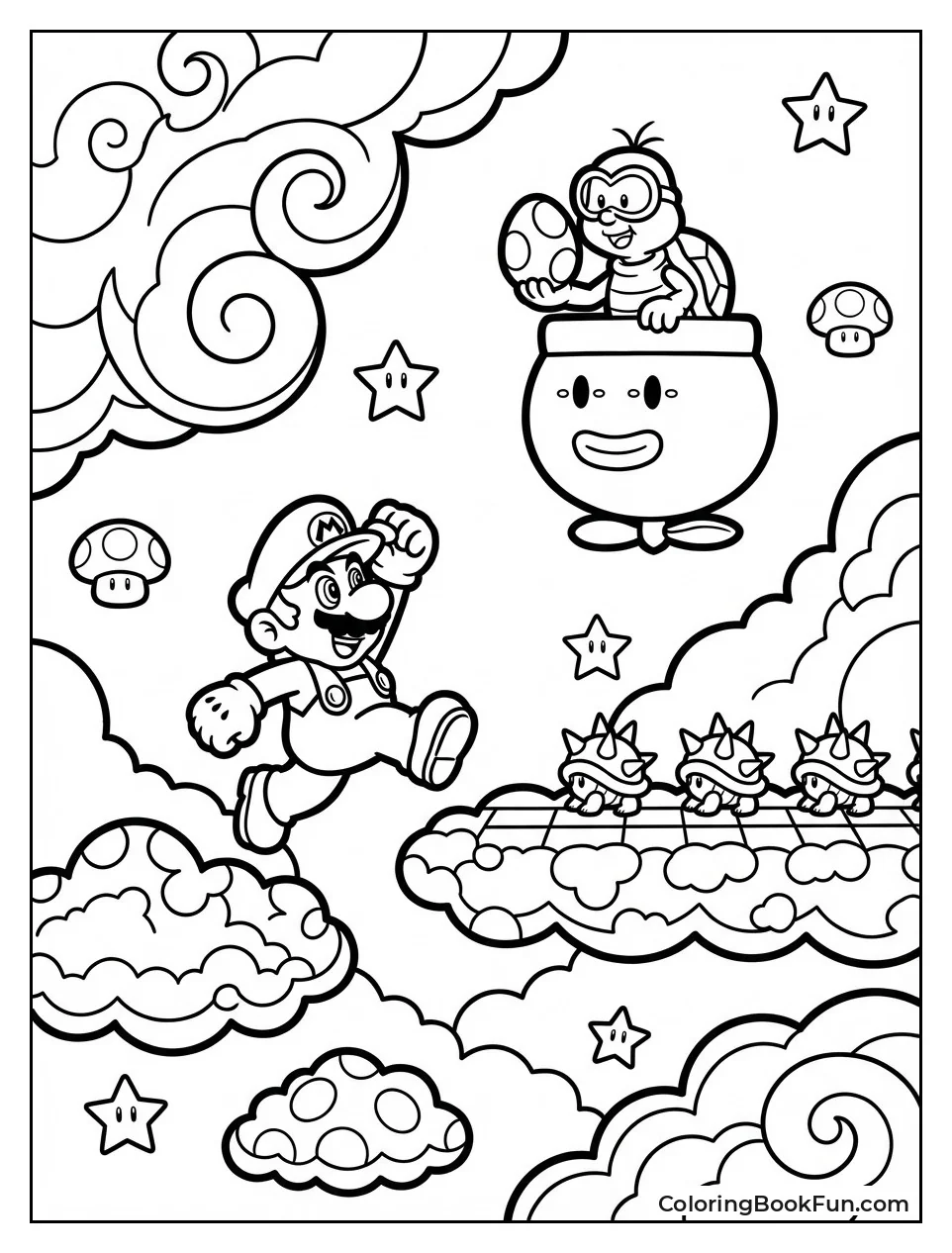 Lakitu Clouds with Spinies