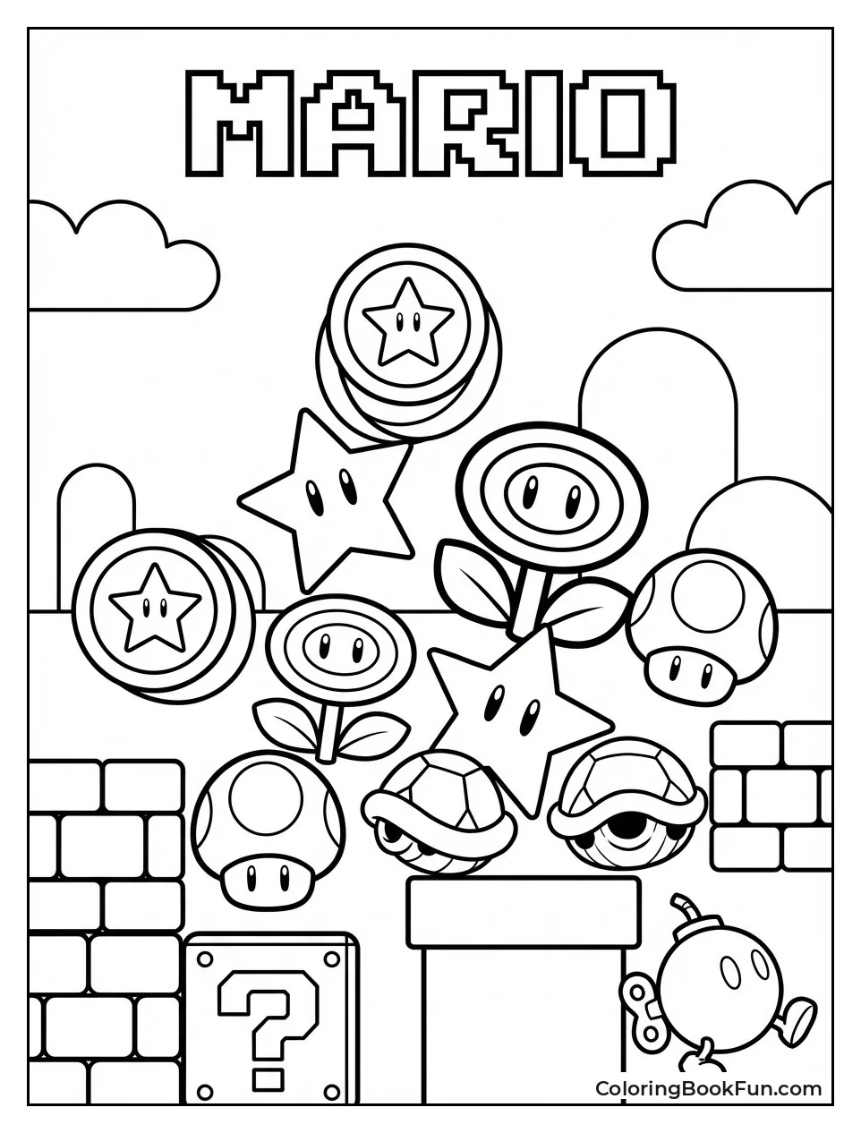 Coins Stars Scatter for Mario