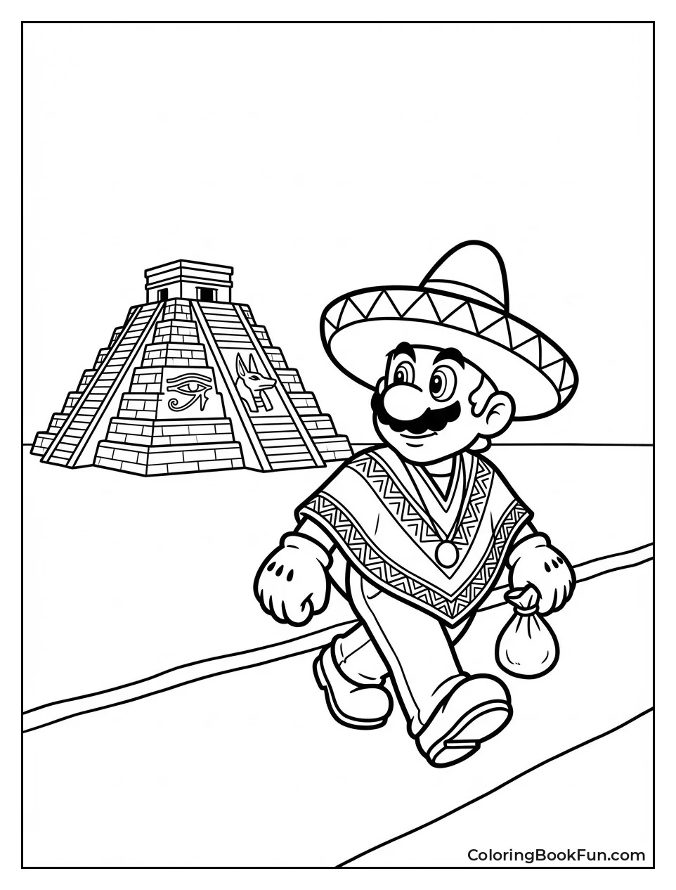 Mario Treks Past Desert Pyramid