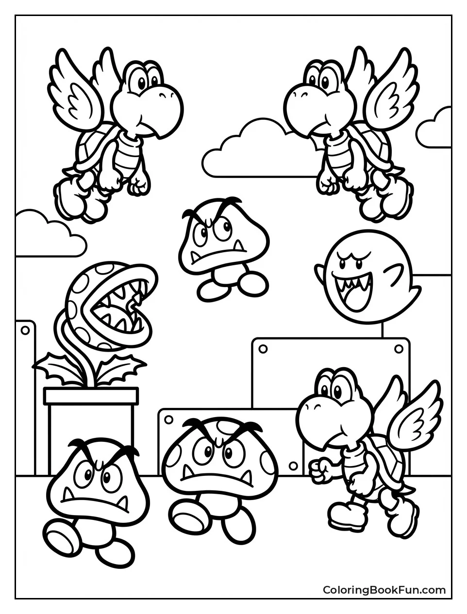 Goombas Koopas Chase Mario