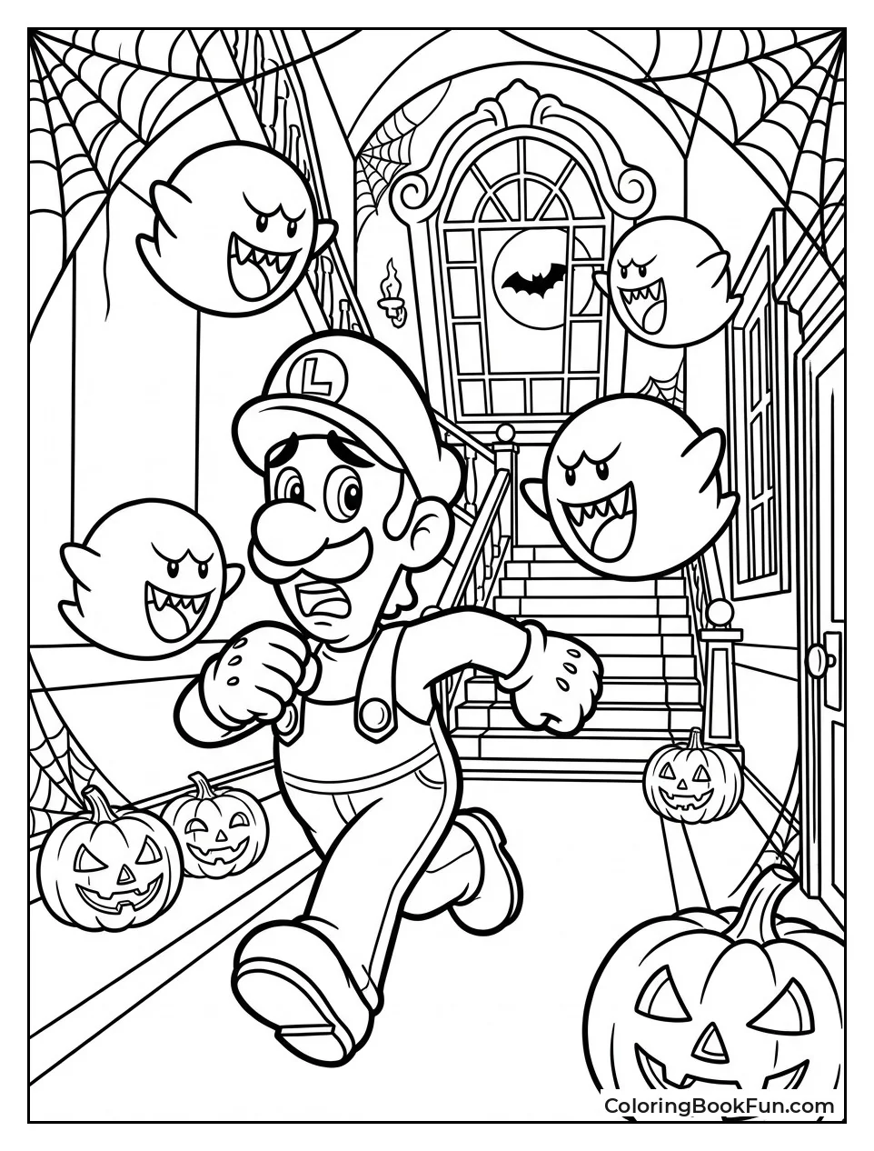 Luigi Runs from Halloween Boos