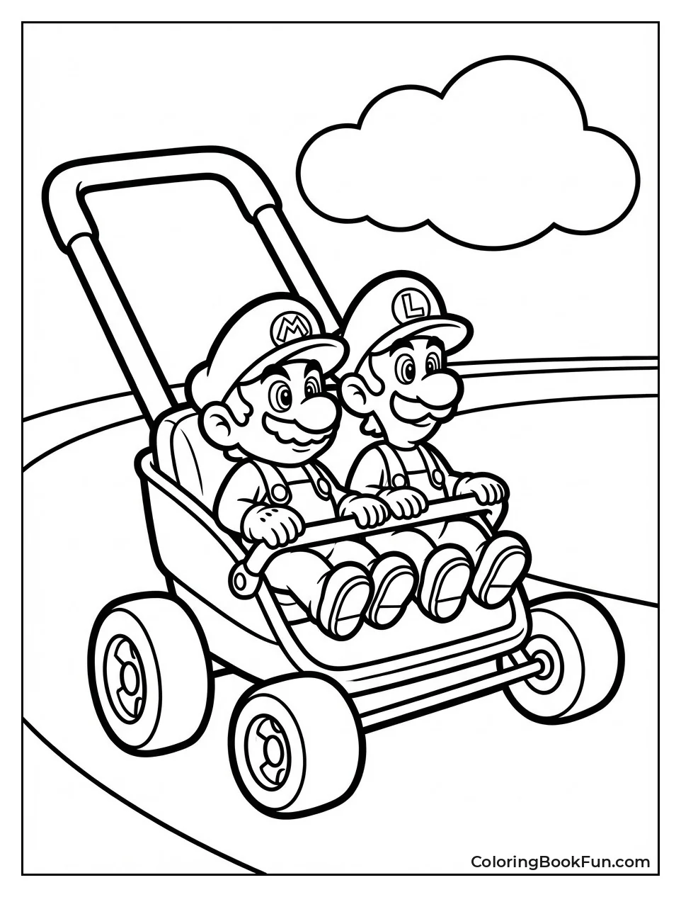 Baby Mario and Luigi Share Kart