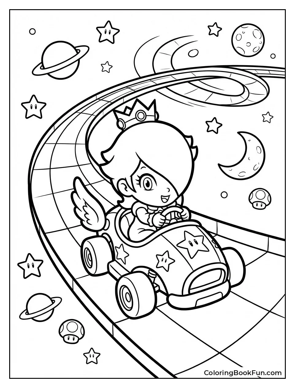 Baby Rosalina in Starry Go-Kart