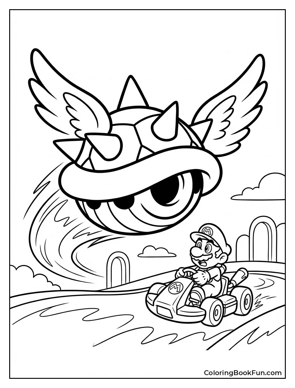 Blue Spiny Shell Chasing Leader