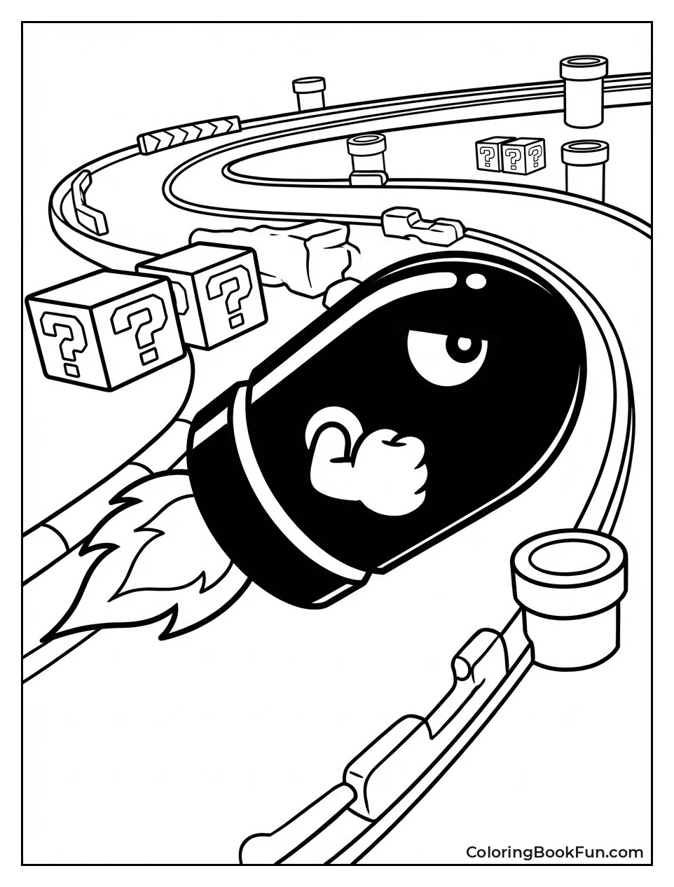 Bullet Bill Rockets with Flame Trail