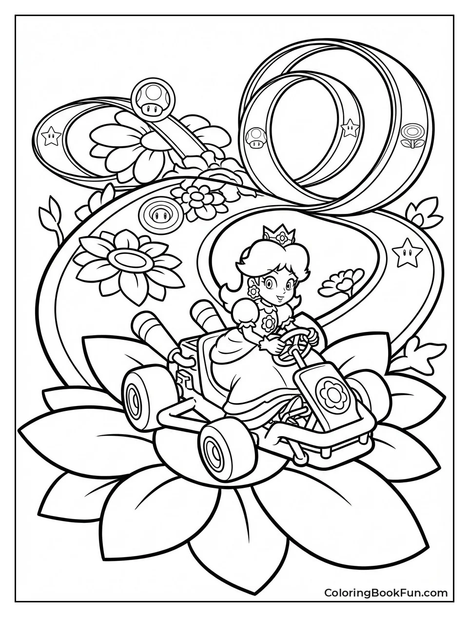 Daisy Speeds Flower Filled Circuit