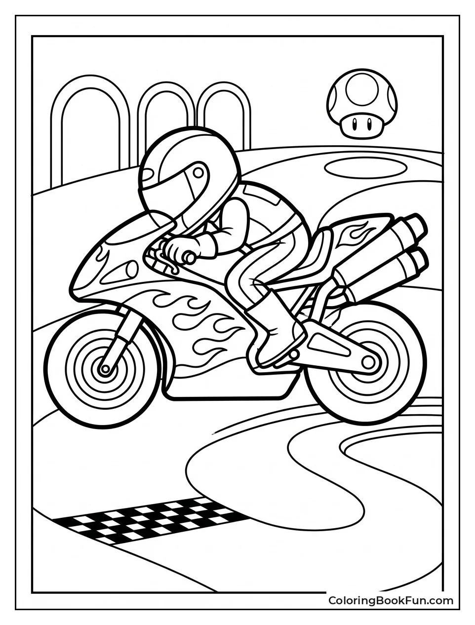 Flame Rider Bike Bursts Speed