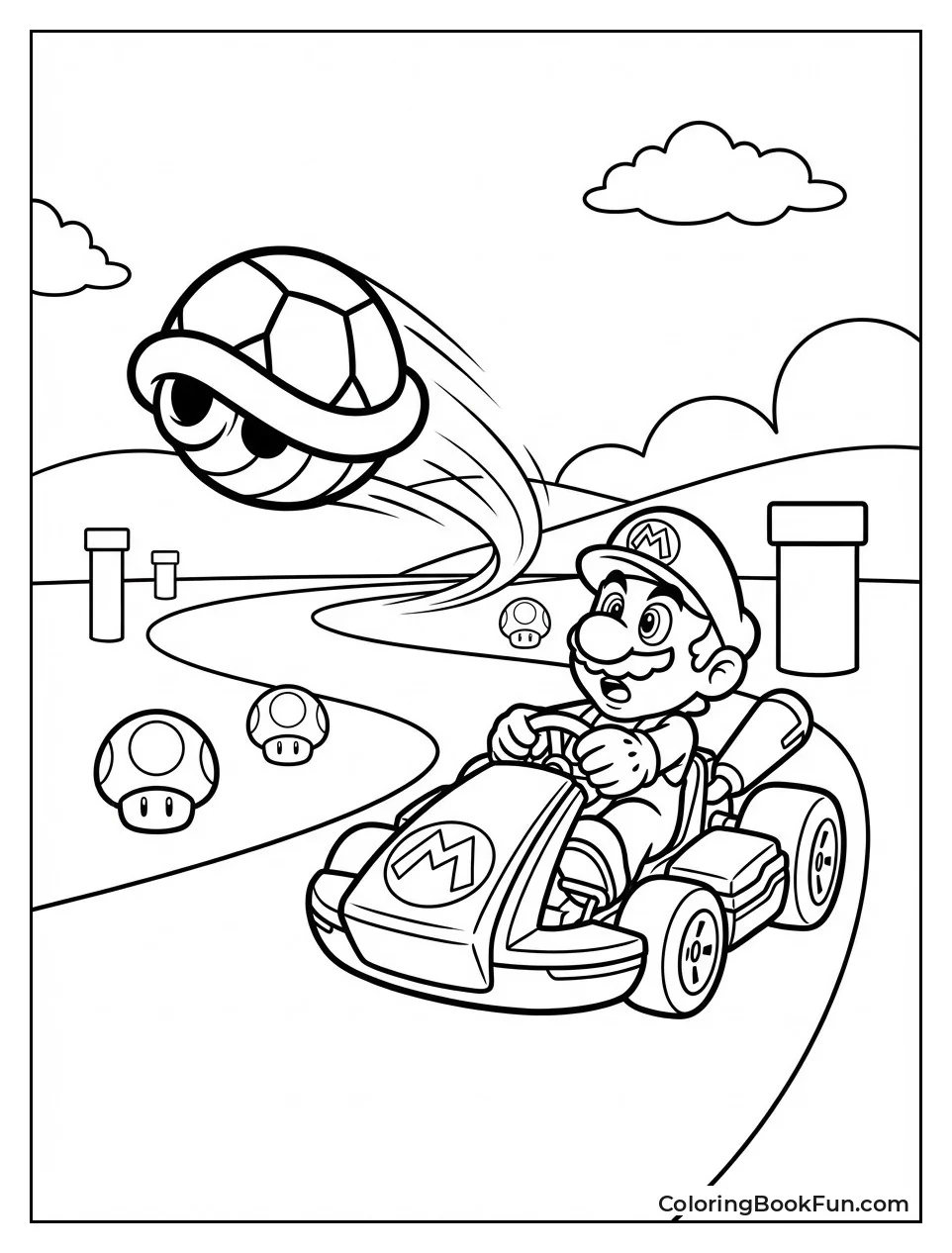 Green Shell Spins Toward Target