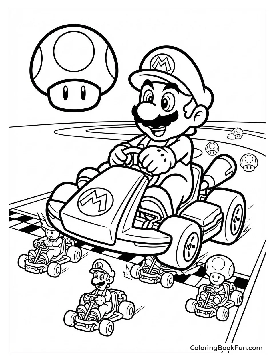 Giant Driver Flattens Small Karts