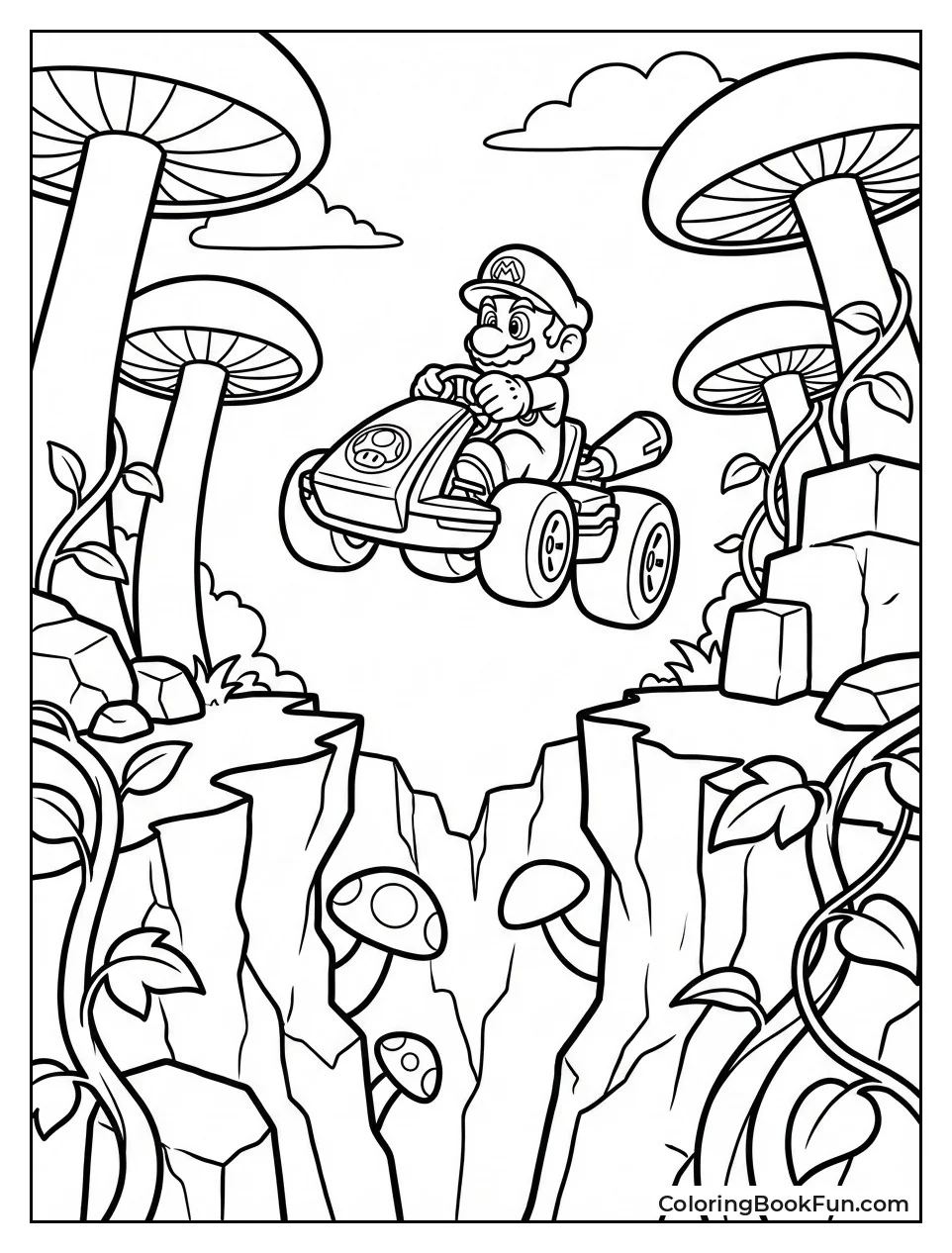 Kart Leaps Deep Mushroom Gorge