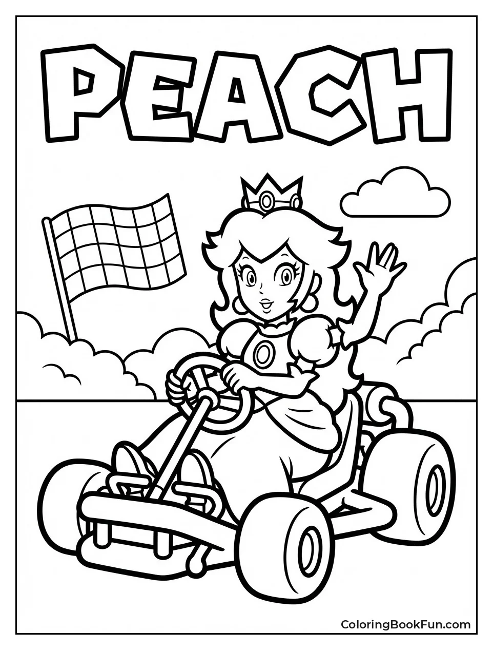 Peach Waves from Pink Steering Kart