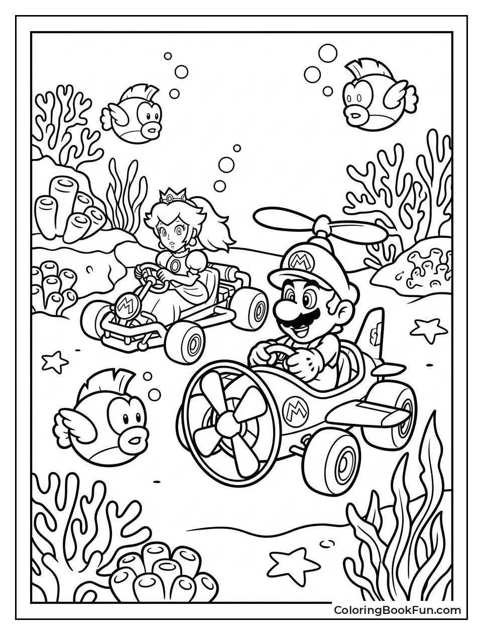 Karts Drive Underwater Past Cheep Cheeps