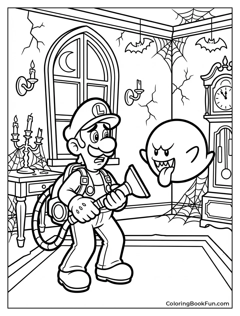 Luigi Vacuums Spooky Boo