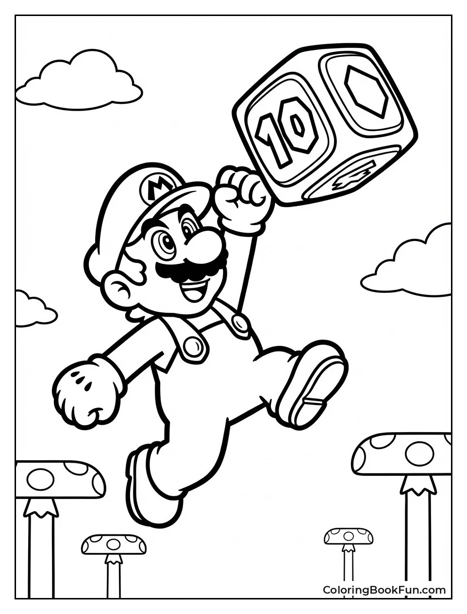 Mario Hits Giant Dice Block